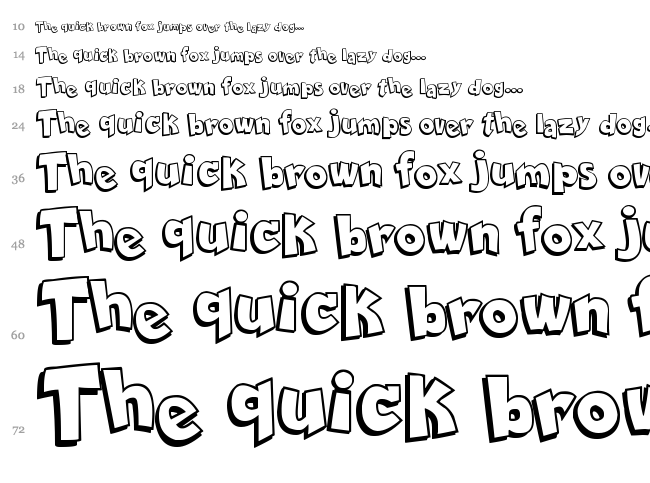 Comica BD font waterfall